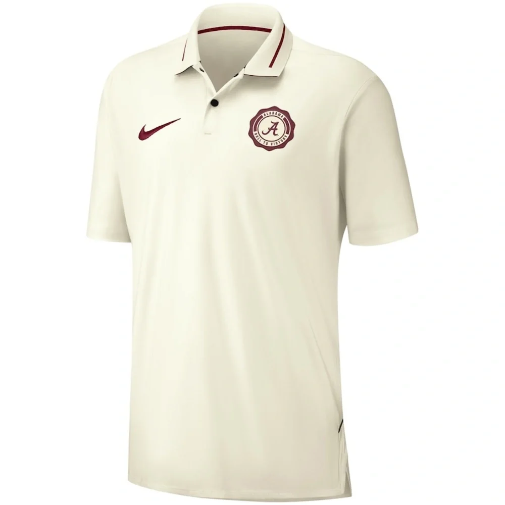 Men's Nike Cream Alabama‎ Crimson Tide Rivalry Performance Polo small